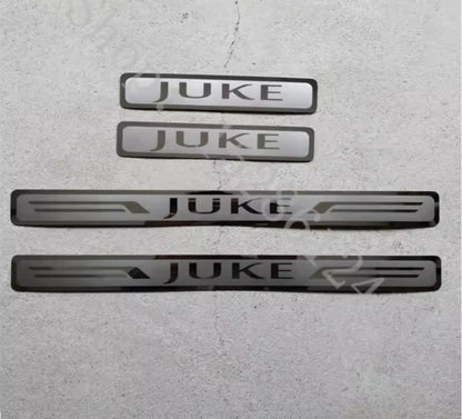 Nissan Juke Stainless Steel Door Sill Scuff Protector Plates Silver 4pcs