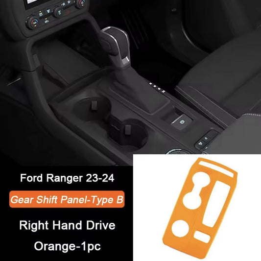 Orange Centre Console Gear Panel Trim B For Ford Ranger Raptor Wildtrak T9 2023-2024