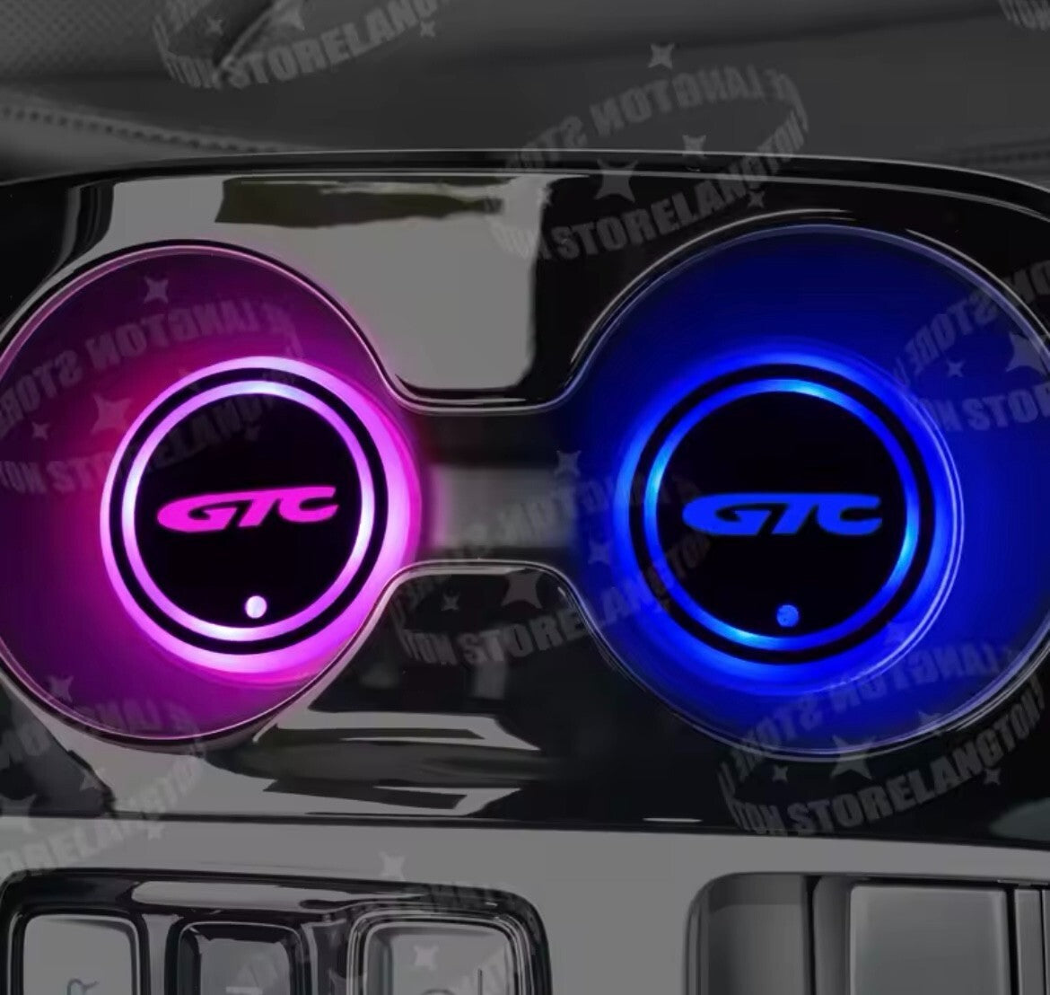 GTC Wireless Light Up RGB LED Drink Coaster Mat For Vauxhall Astra GTC Recharge