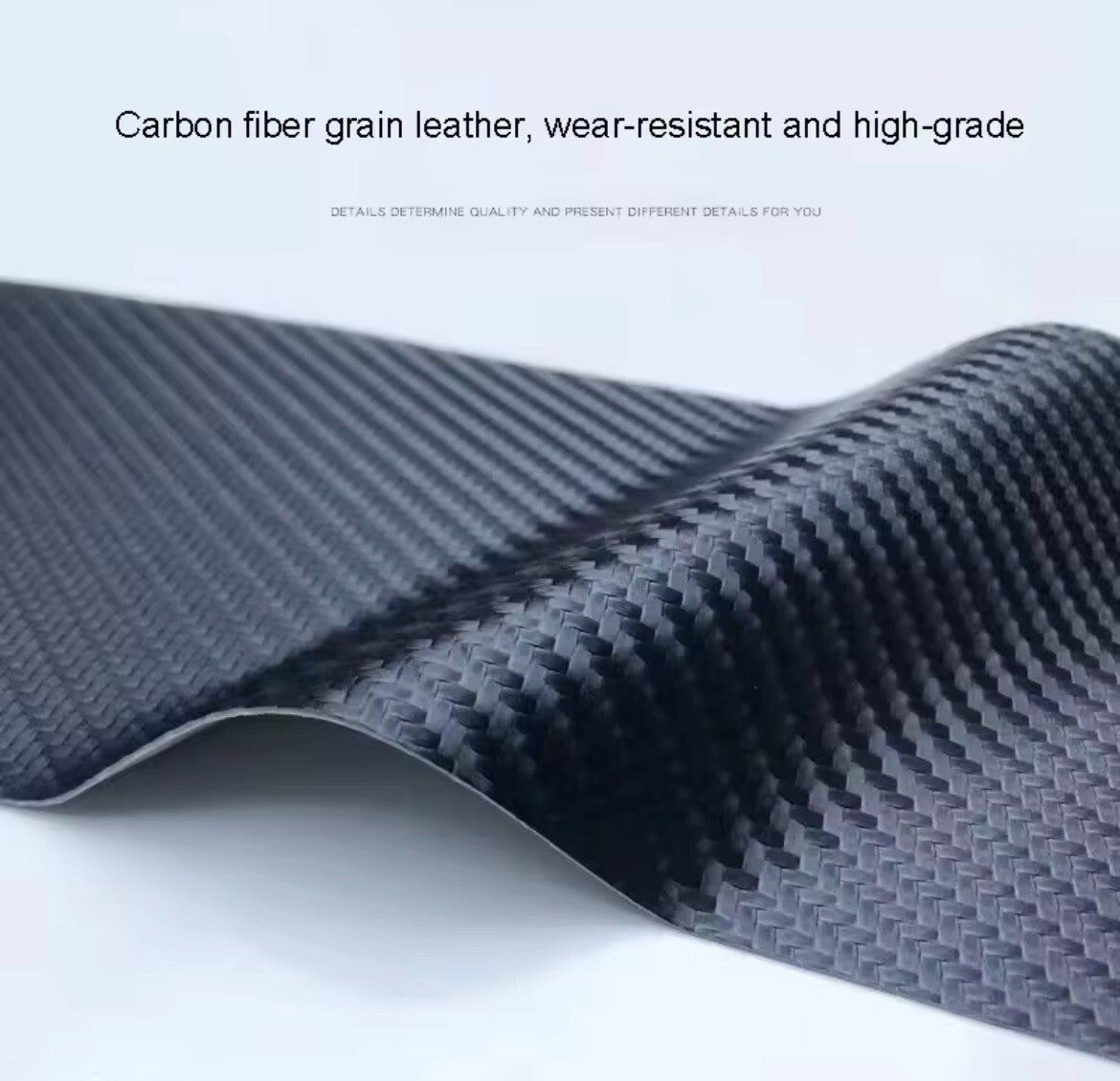 Hyundai N Line Carbon Fibre Effect Vinyl Adhesive Door Sill Overlay Strips 4pcs