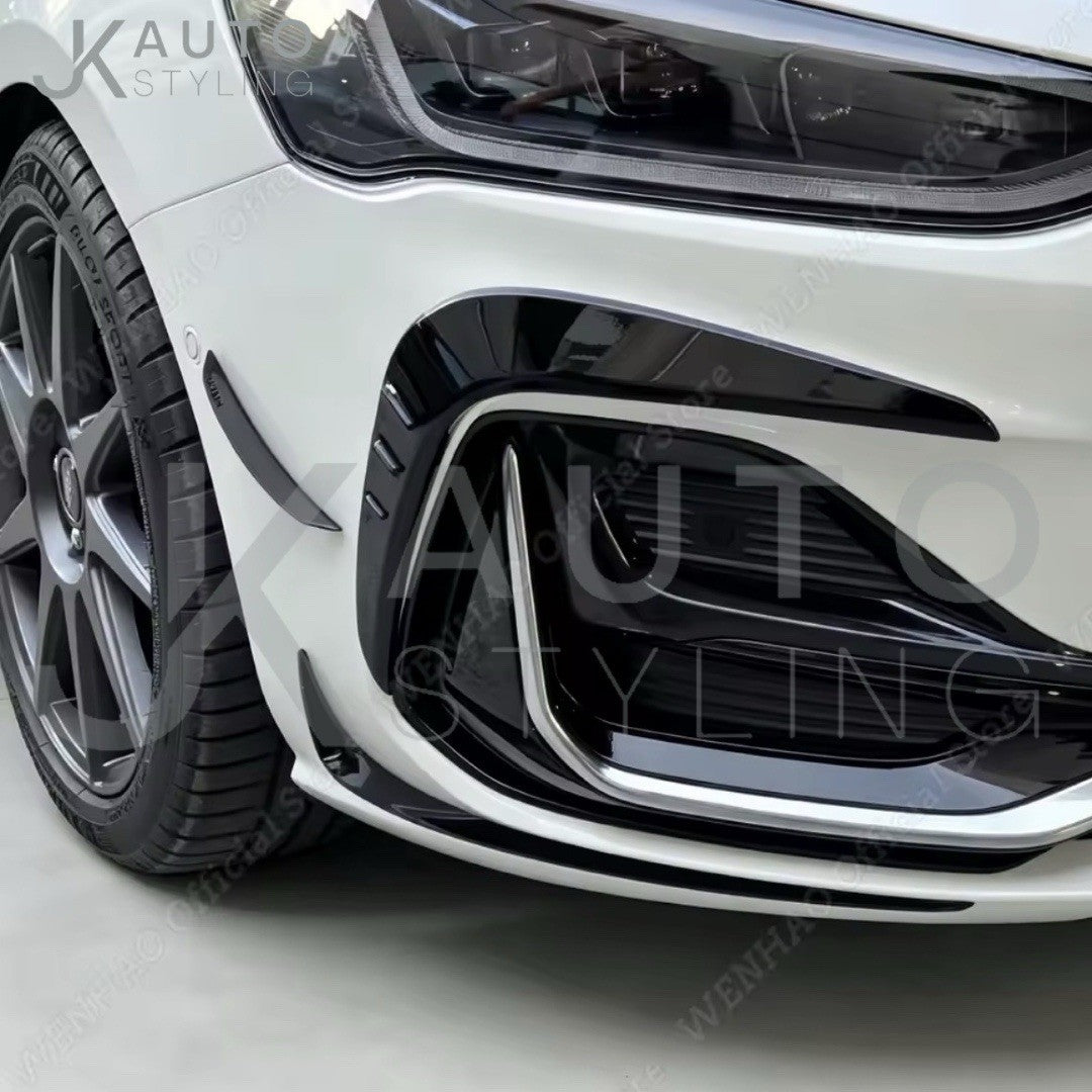 Gloss Black Front Bumper Canards 4pcs Kit For Ford Focus ST Line MK4.5 202-2024