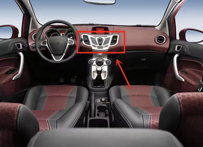 Carbon Fibre Interior Centre Dash Centre Console Trim With Holes For Ford Fiesta MK7