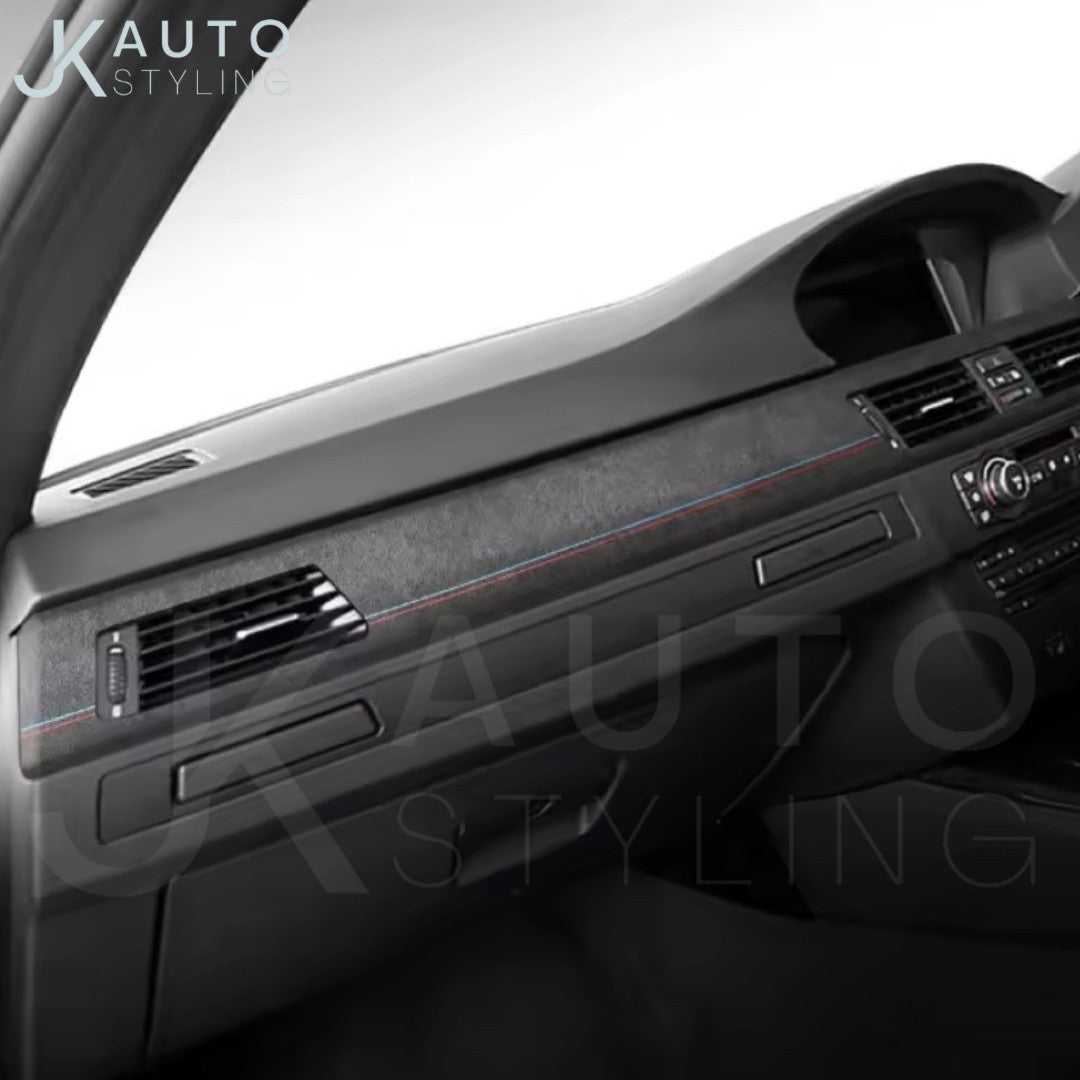 BMW 3 Series E90 2005-2012 Black Alcantara Main Dashboard Panel Trim Cover