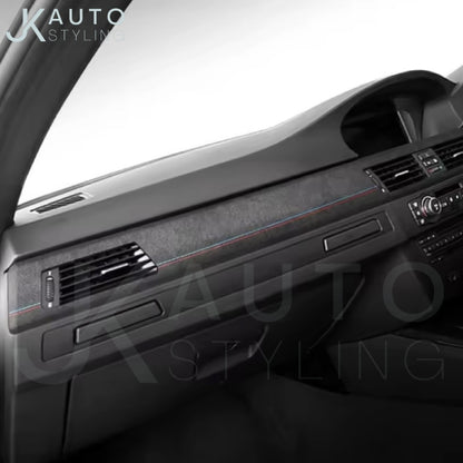 BMW 3 Series E90 2005-2012 Black Alcantara Main Dashboard Panel Trim Cover