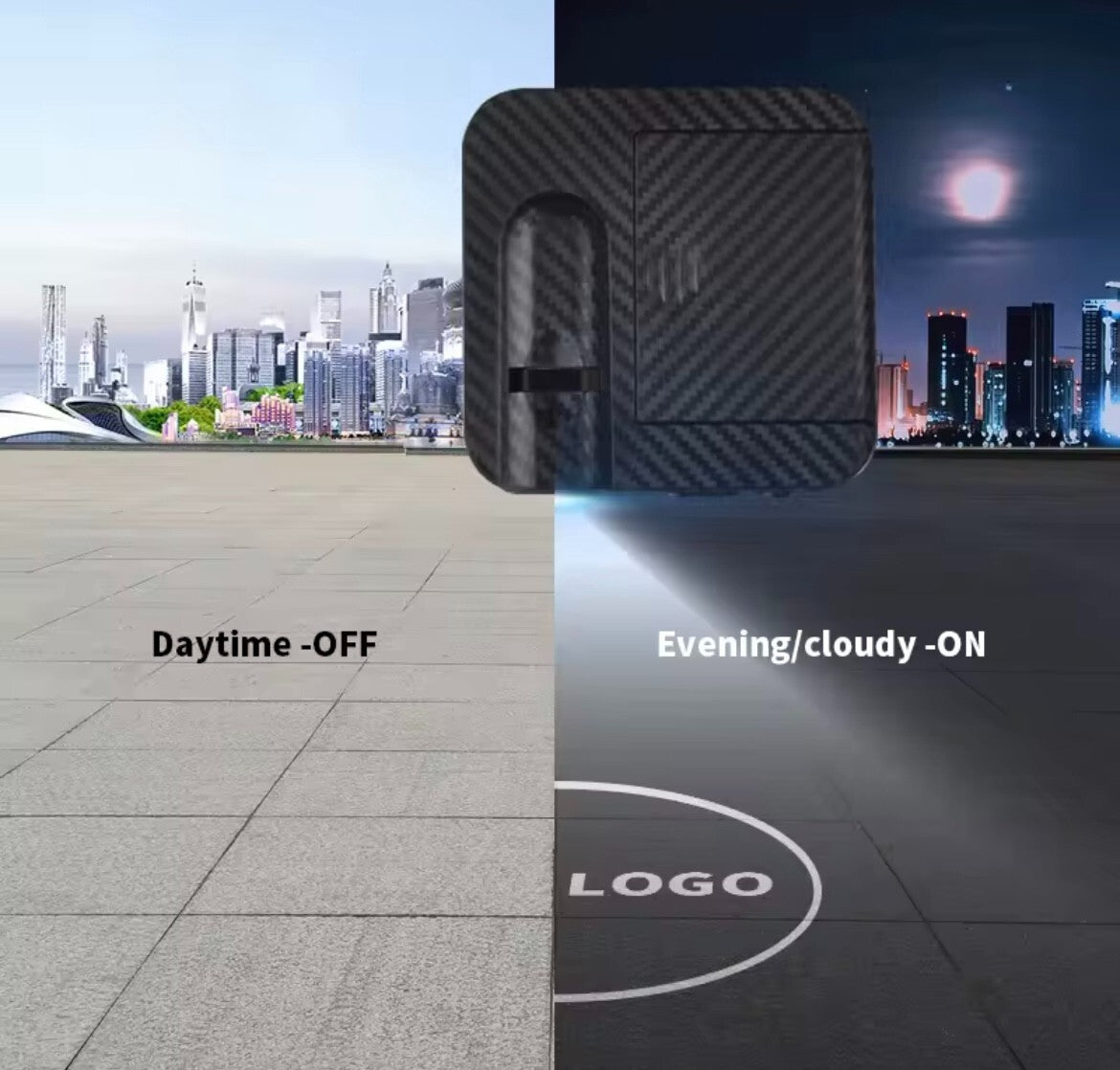 Hyundai i40 Wireless LED Welcome Puddle Lights Battery Powered Projector 2pcs