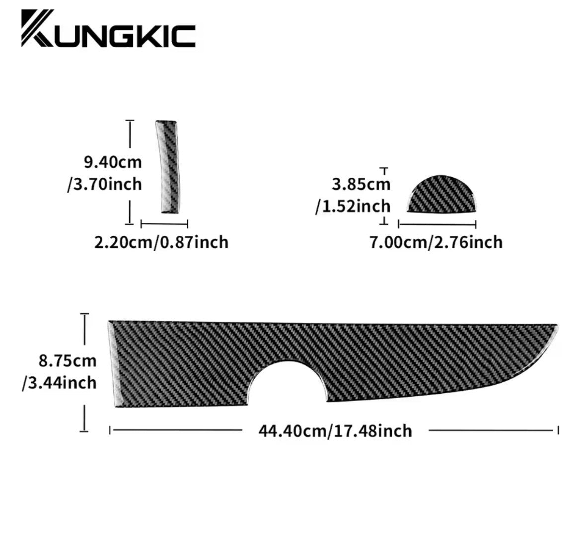 Fiat 500 Abarth 595 Carbon Fibre Passenger Side Dashboard Trim Cover RHD