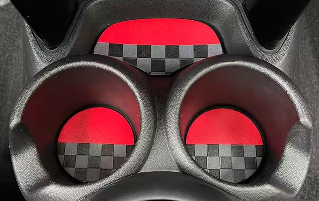 Mini Cooper F55 F56 F57 JCW Car Cup Holder Mats Anti-Slip Drink Coasters 3pcs