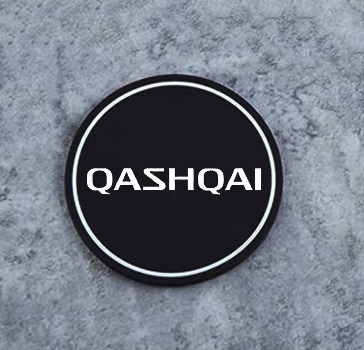 Nissan Qashqai Anti-Slip Black Silicone Silica Drink Coaster Cupholder Mat 2pcs