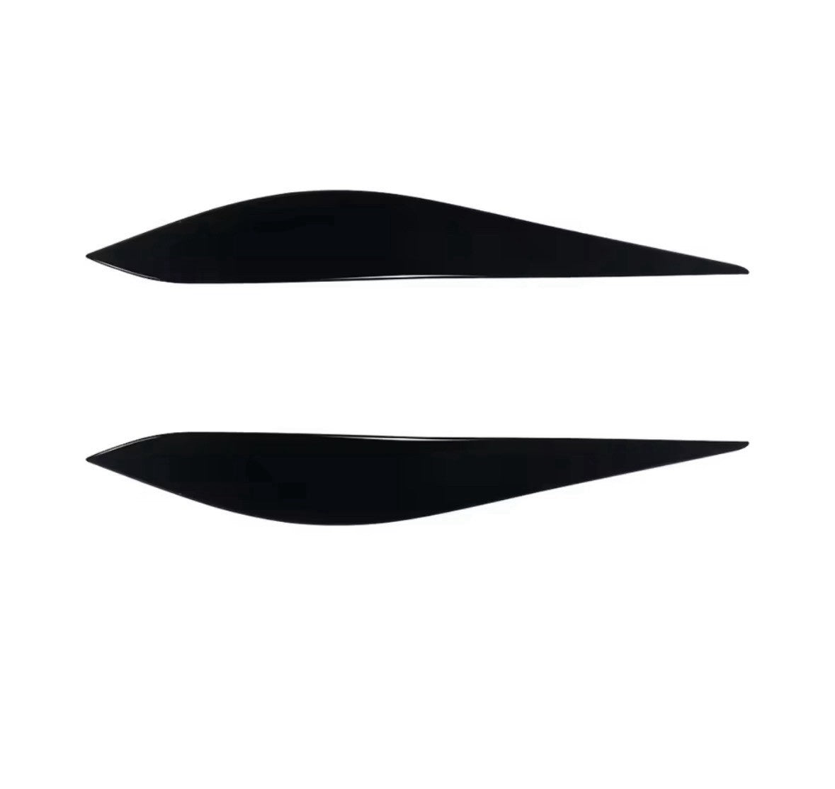 Gloss Black Headlight Eyelid Eyebrows For Ford Fiesta MK8 2017-2020 2pcs