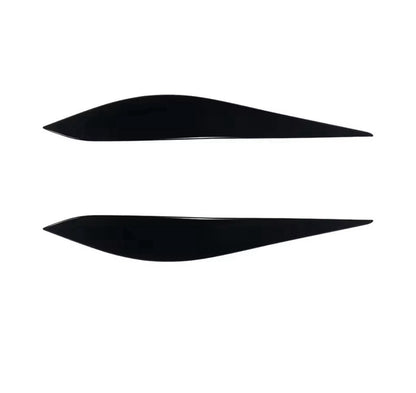 Gloss Black Headlight Eyelid Eyebrows For Ford Fiesta MK8 2017-2020 2pcs
