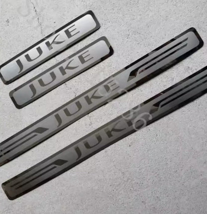 Nissan Juke Stainless Steel Door Sill Scuff Protector Plates Silver 4pcs