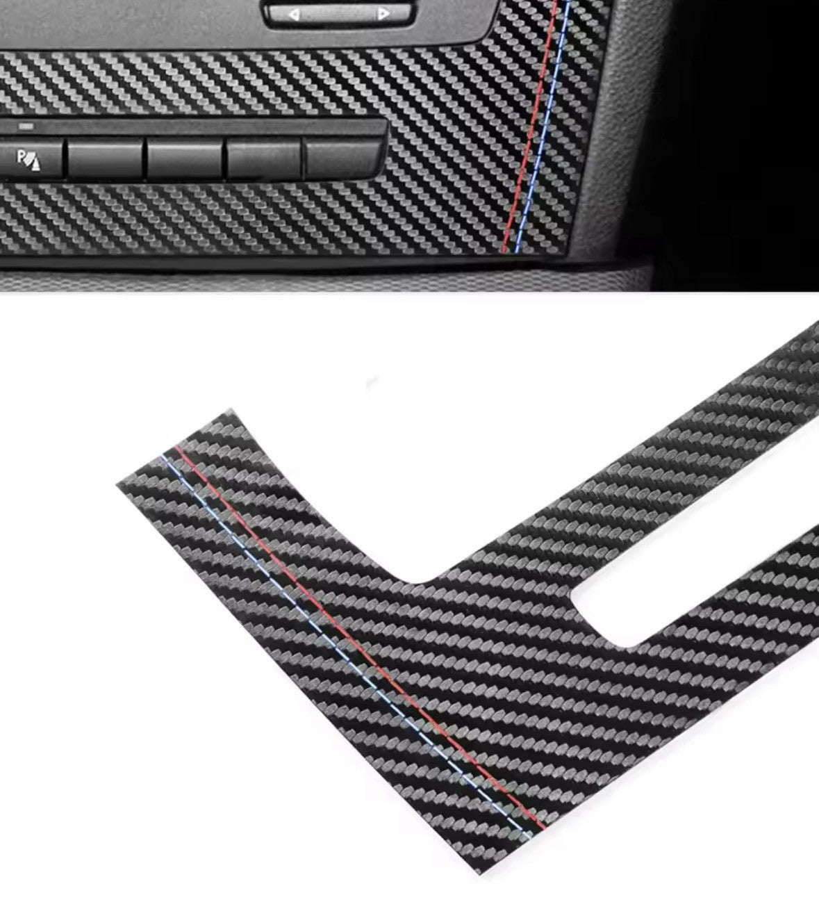 BMW 3 Series E90 E92 E93 Carbon Fibre Centre Console Air Con CD Panel Trim B