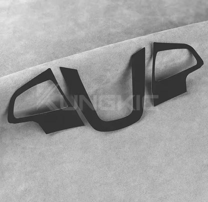 Ford Focus MK3.5 2015-2018 Black Suede Steering Wheel Trim Cover Overlay 3pcs