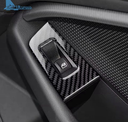 Carbon Fibre Door Window Button Surrounds For BMW 1 Series F40 2 Series F44 RHD