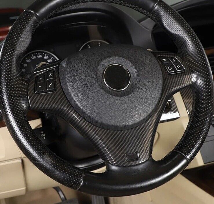 BMW 1 3 Series 2005-2012 M Sport Carbon Fibre Effect Steering Wheel Trim Cover