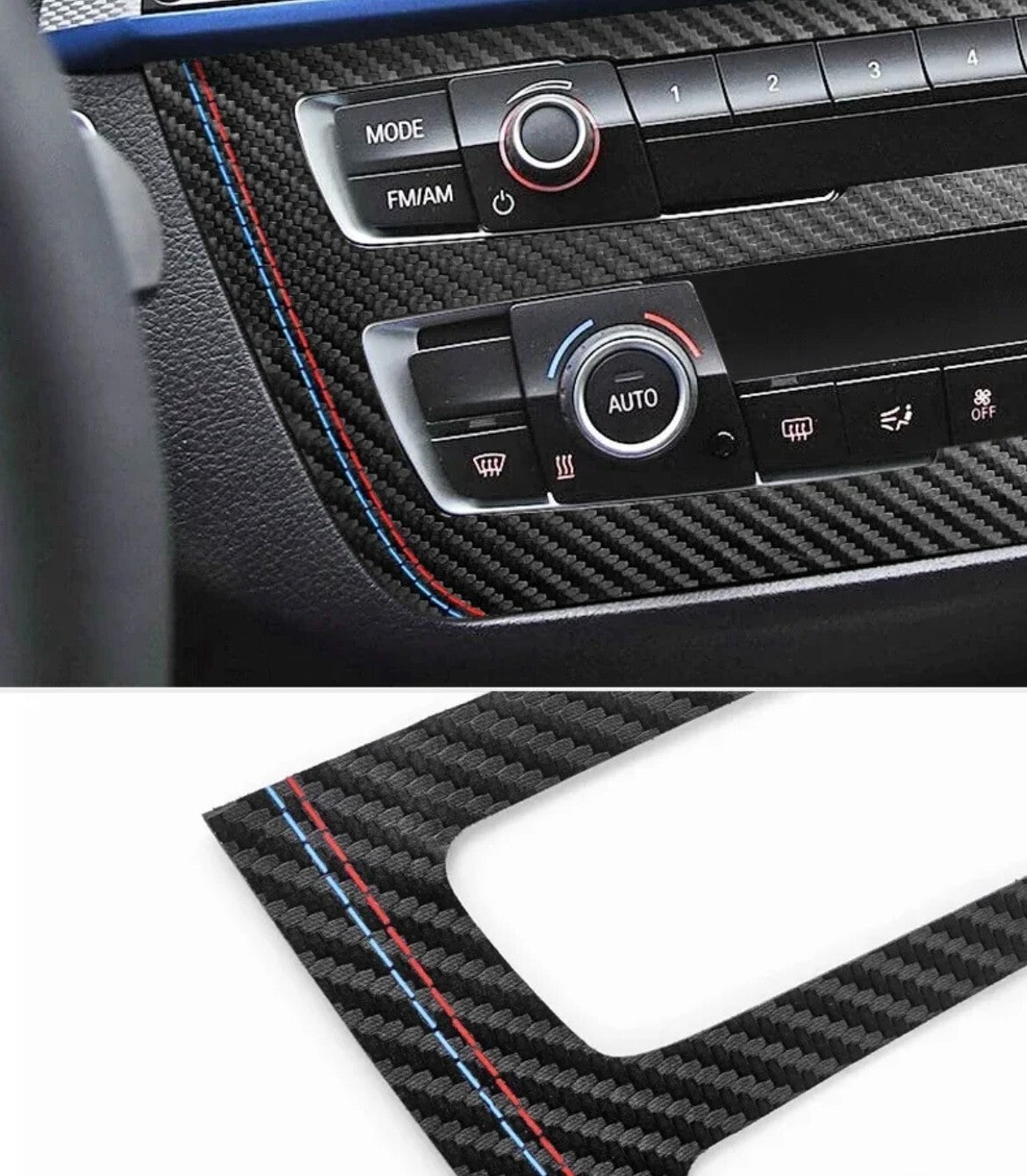 BMW 1 Series F20 2 Series F22 2011-2018 Carbon Fibre Air Con CD Panel Trim B