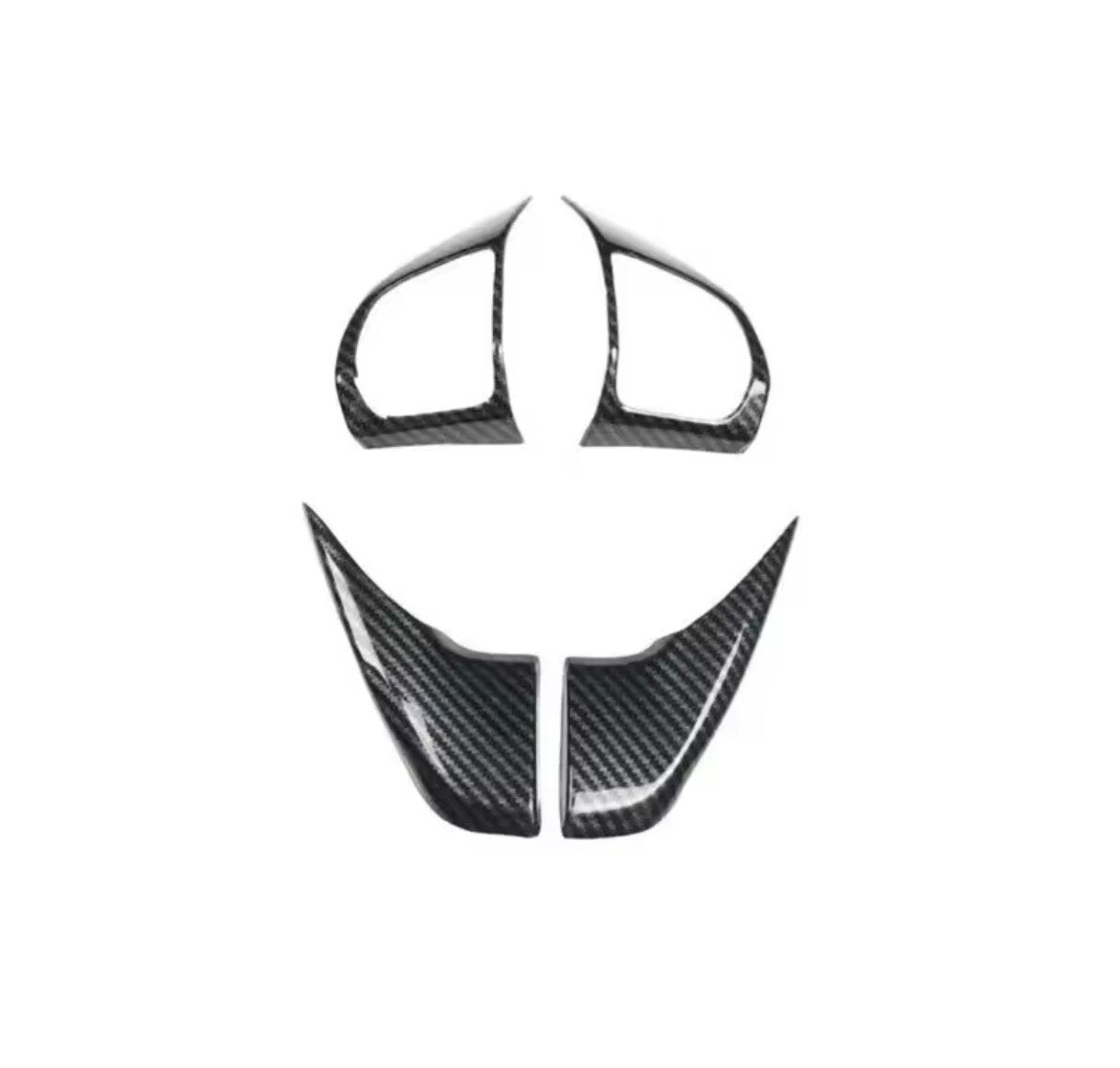 Carbon Fibre Effect Steering Wheel Trim Cover For Hyundai Veloster Elantra Ioniq