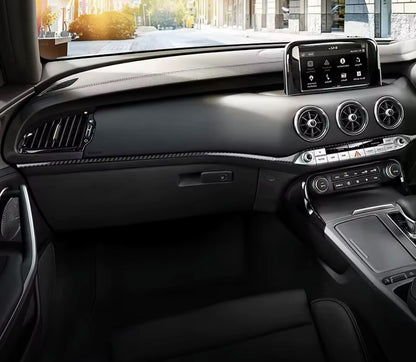 Kia Stinger 2019-2023 Carbon Fibre Passenger Side Centre Dash Trim Overlay RHD