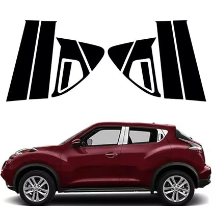Nissan Juke 2011-2017 Gloss Black Window Trim Pillar Set 10pcs De-Chrome