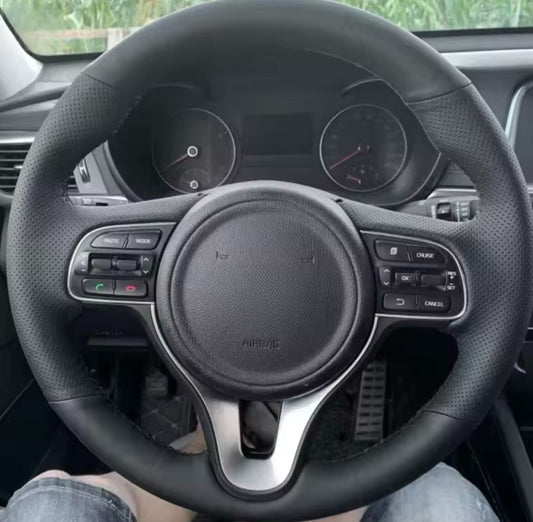Kia Sportage 4 KX5 2016-2019 K5 Leather Steering Wheel Cover Self Stitch OEM
