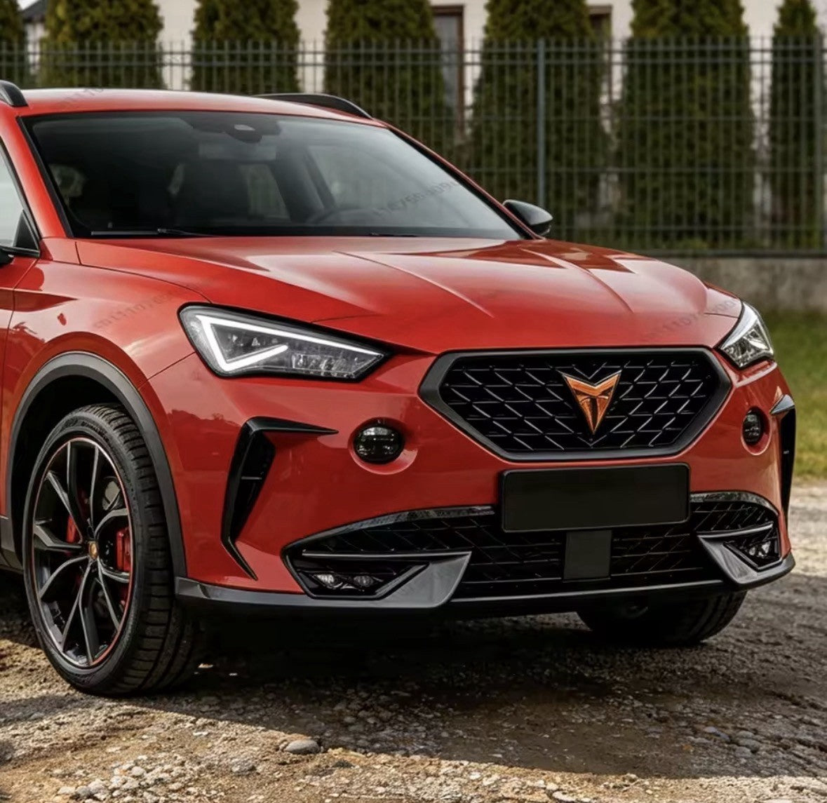 Gloss Black Front Bumper Canards For Cupra Formentor 2020-2024