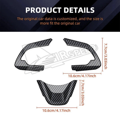 Suzuki Swift 2017-2025 Carbon Fibre Steering Wheel Trim Cover Overlay Set