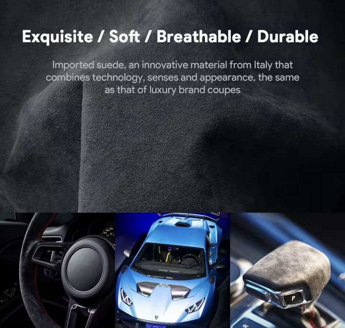BMW 2 Series F44 Black Suede Alcantara Central Armrest Cover Trim Pad Cushion