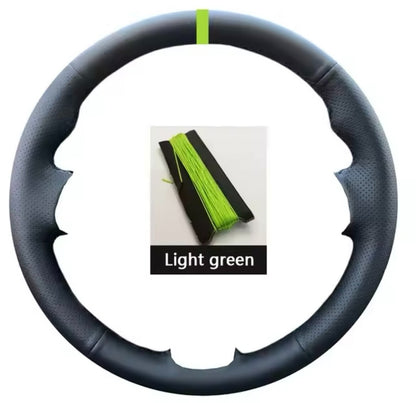 Ford Fiesta MK8 Focus MK4 Kuga Puma PU Leather Steering Wheel Cover Self Stitch