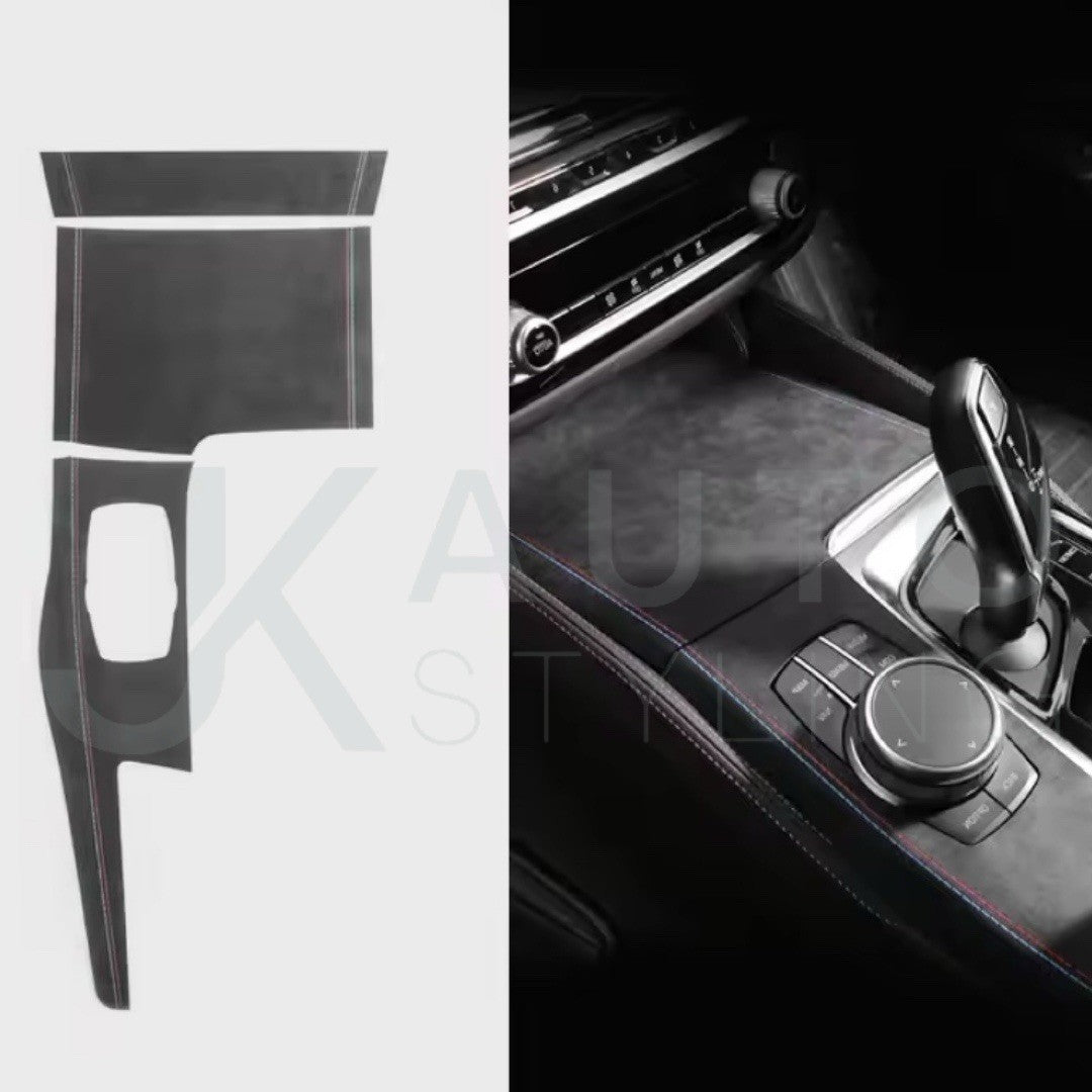 BMW 5 Series G30 G38 2018-2023 Black Alcantara Centre Console Panel Gear Trim