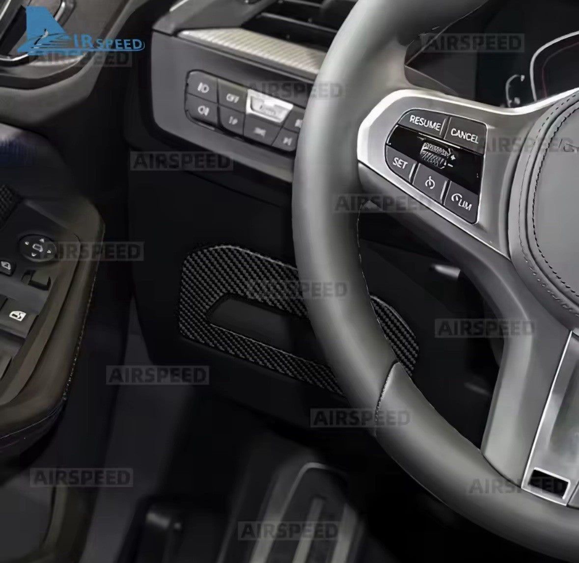 Carbon Fibre Interior Fuel Box Panel Surround For BMW 1 Series F40 2020-2024