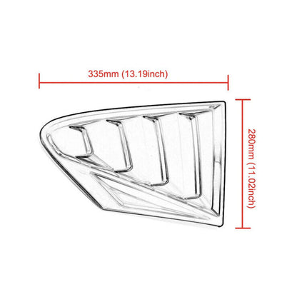 Gloss Black Rear Window Louver Vent Covers For Ford Focus MK4 ST Line 2pcs