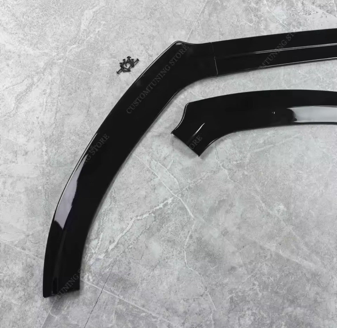 Gloss Black Front Splitter Bumper Lip For Ford Focus RS MK3 2015-2018