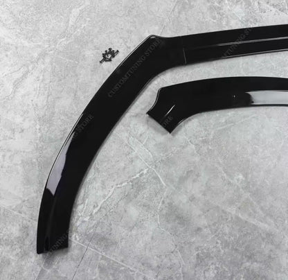 Gloss Black Front Splitter Bumper Lip For Ford Focus RS MK3 2015-2018