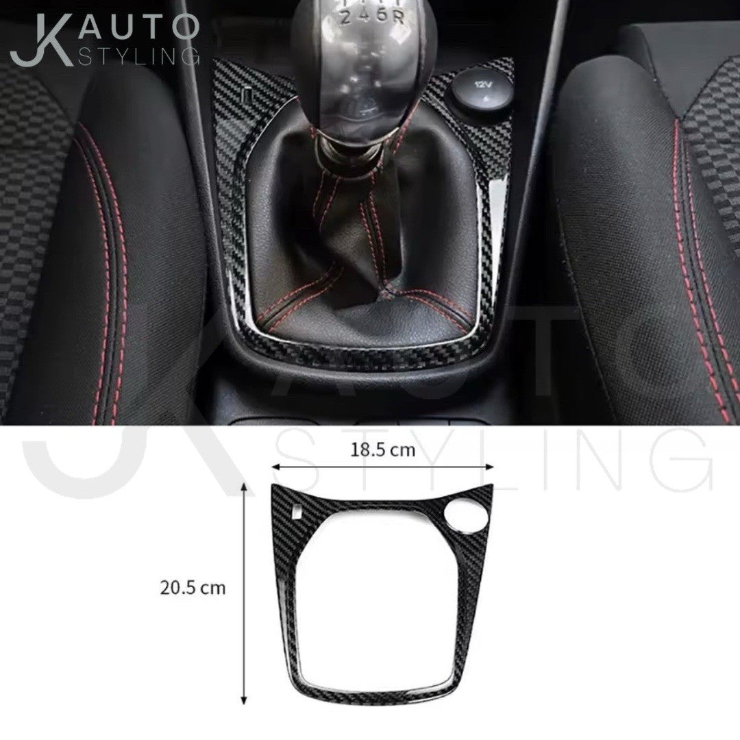 Real Carbon Fibre Gear Panel Base Trim Surround For Ford Fiesta MK8 2018-2023