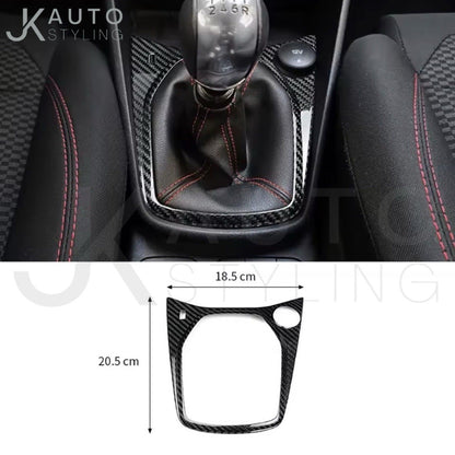 Real Carbon Fibre Gear Panel Base Trim Surround For Ford Fiesta MK8 2018-2023