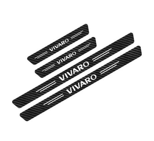 Vauxhall Vivaro Carbon Fibre Effect Car Door Sill Protector Strips Vinyl 4pcs