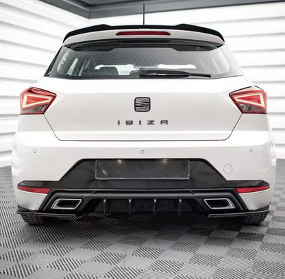 Seat Ibiza MK5 2017-2021 Rear Bumper Diffuser & Rear Spats Kit Gloss Black 3pcs