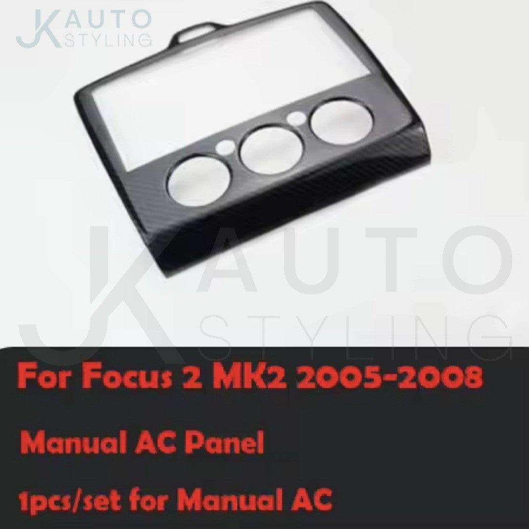 Carbon Fibre Air Con/Radio Panel Centre Dash Trim Cover For Ford Focus MK2 2005-2008