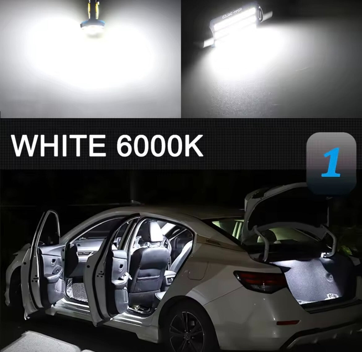 Seat Ibiza 2009-16 Cool White Interior LED Light Bulb Kit Canbus Error Free 5pcs