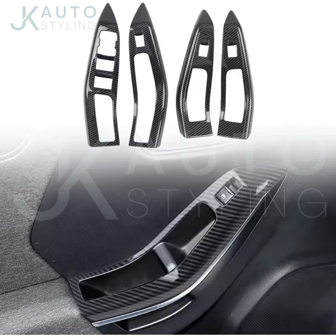 Ford Puma 2019-2023 Carbon Fibre Door Handle Window Switch Trim Covers RHD