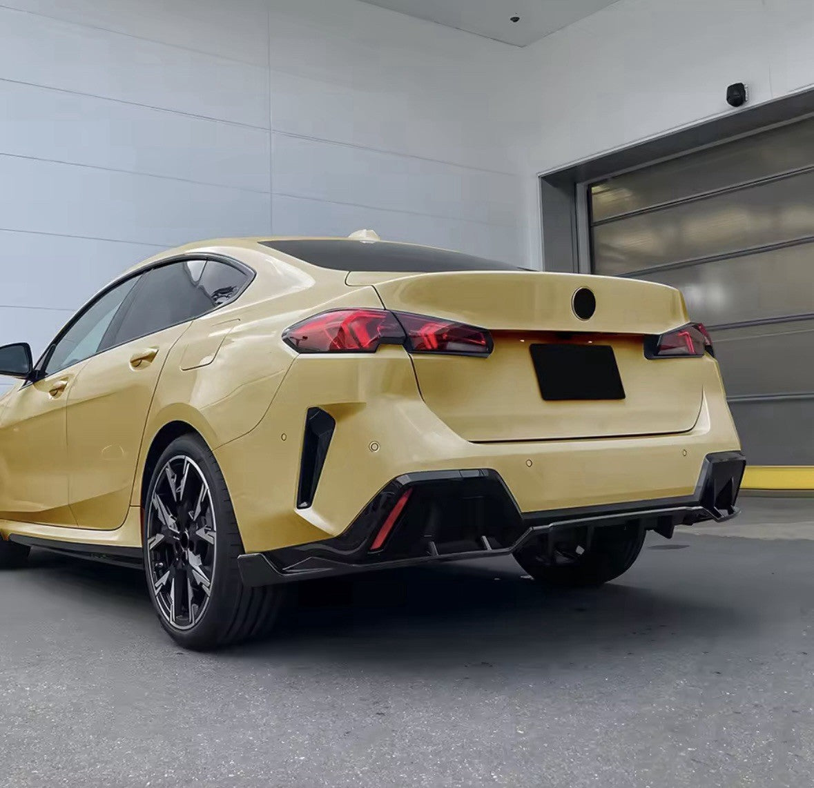 BMW 2 Series F74 2024+ M Sport Gloss Black Rear Bumper Diffuser With Blades