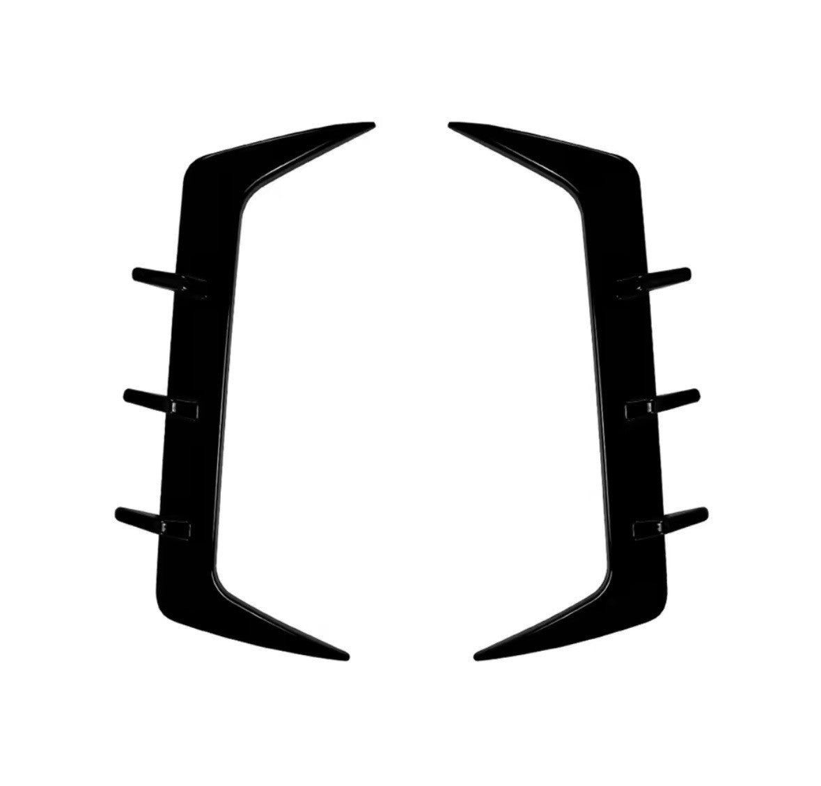 BMW 2 Series F74 2024+ M Sport Gloss Black Rear Bumper Side Vent Canards 2pcs