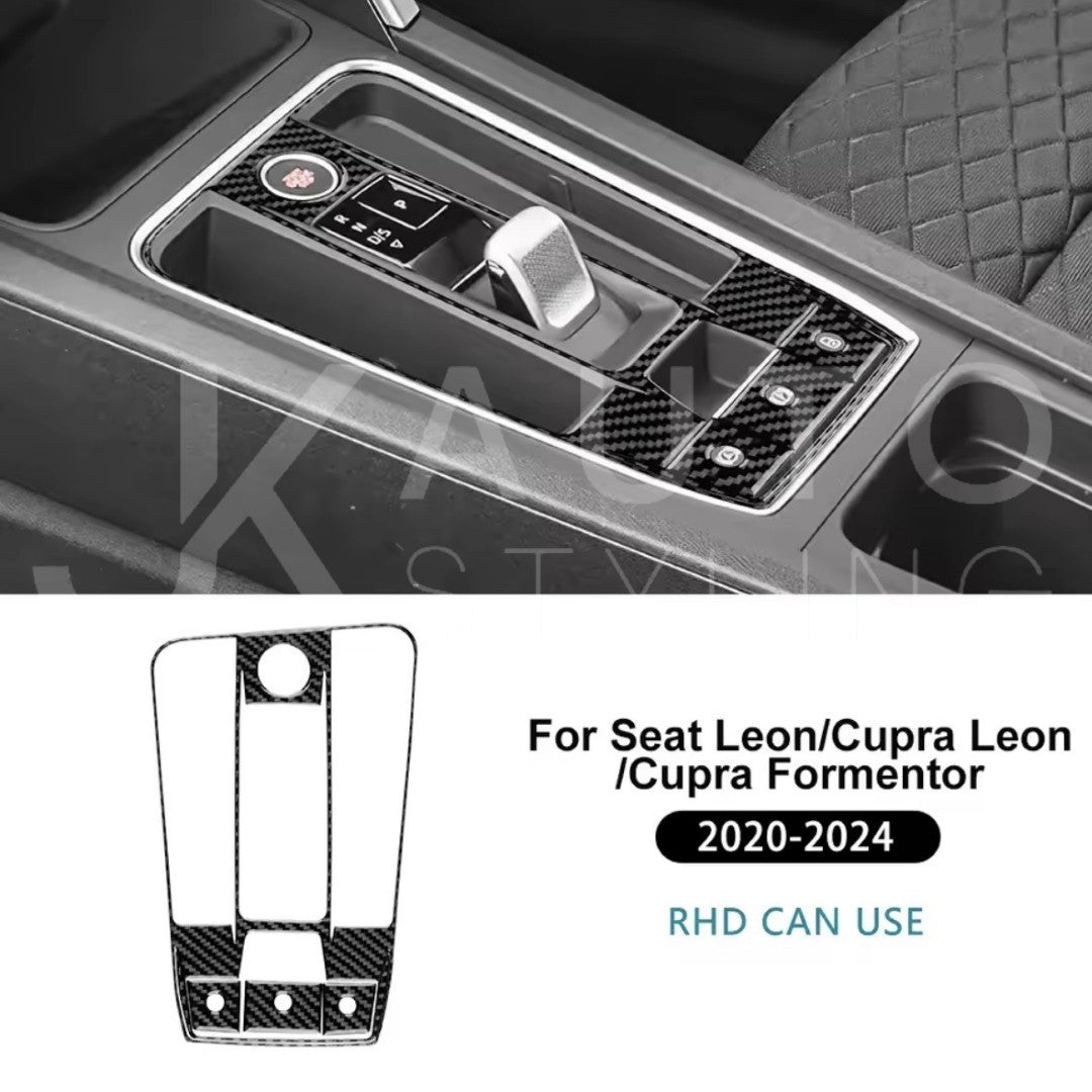Seat Cupra Leon Cupra Formentor 2020-2024 Carbon Fibre Auto Gear Panel Trim