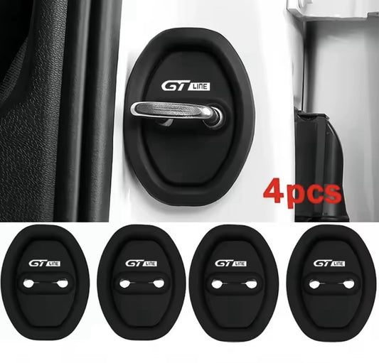 Peugeot GT Line Black Silicone Door Lock Protector Covers 206 207 307 308 3008