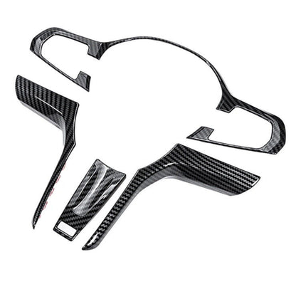 BMW 3 4 5 6 Series M Sport Carbon Fibre Effect Steering Wheel Trim Cover 4pcs