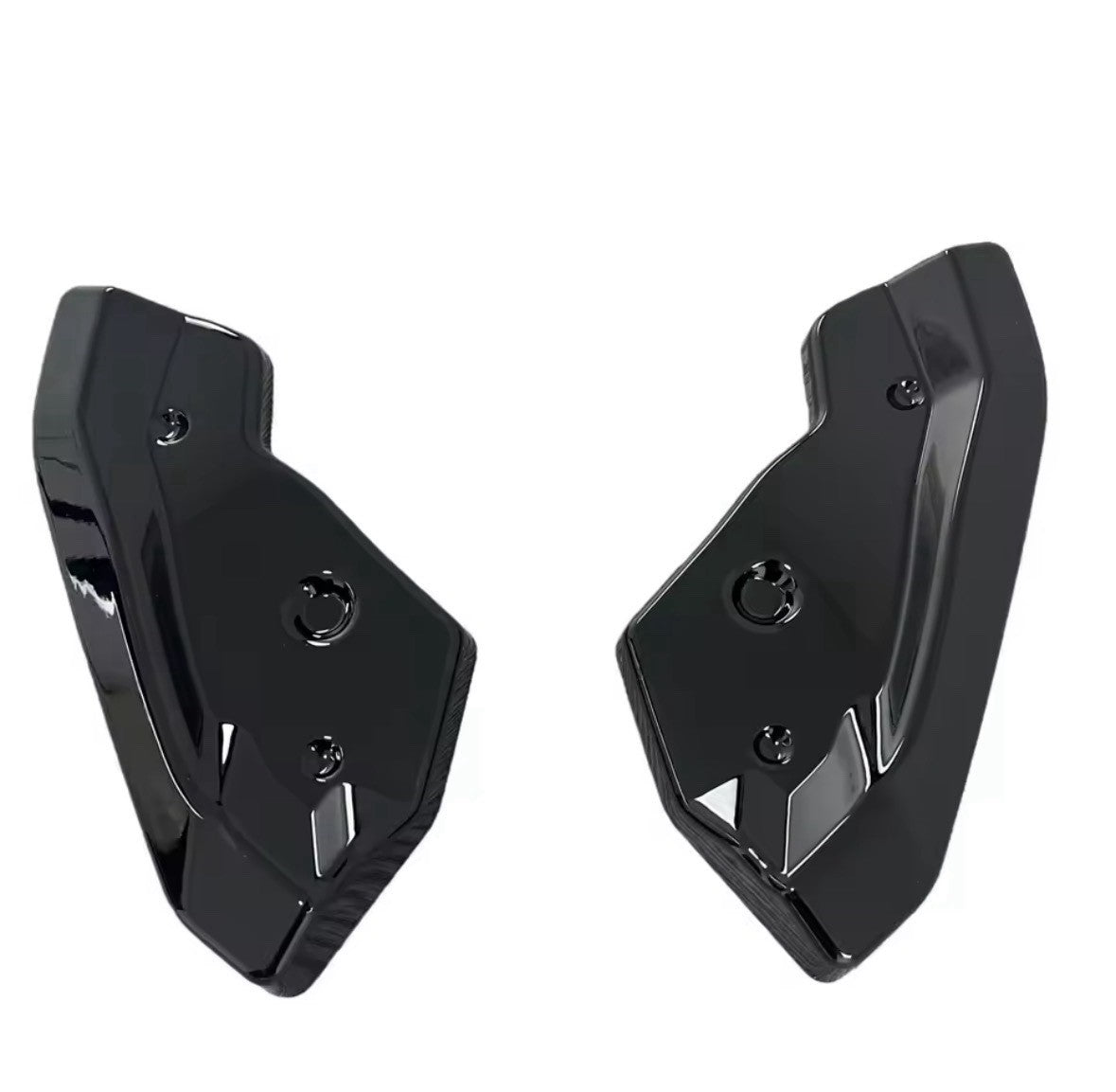 Gloss Black Rear Spats Bumper Side Splitters For Seat Leon MK3.5 2016-2020