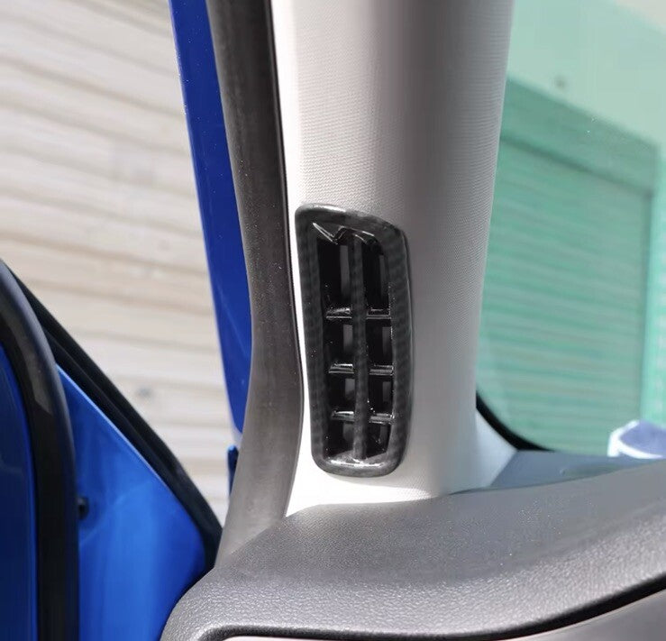 Ford Focus MK4 Carbon Fibre Effect A Pillar Air Vent Surround Cover Trim 2pcs