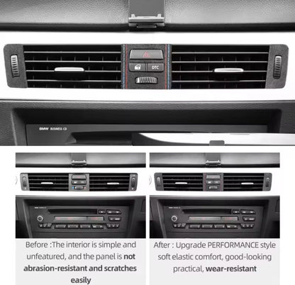 BMW E90 E92 E93 Black Alcantara Centre Dashboard Panel Trim Cover Set 5pcs