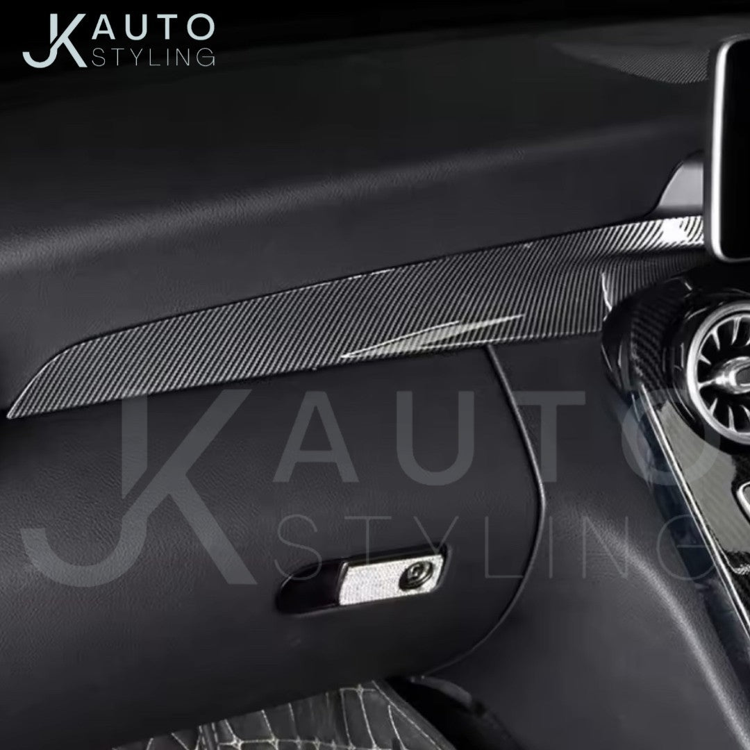 Mercedes C Class GLC 2015-2021 Carbon Fibre Dashboard Trim Cover Overlay RHD