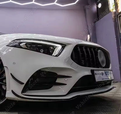 Mercedes A Class W177 V177 2019-2022 A35 AMG Gloss Black Front Splitter Aero Lip
